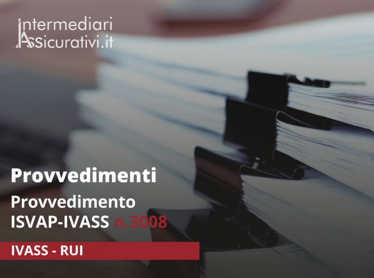 Provvedimento ISVAP-IVASS n 3008